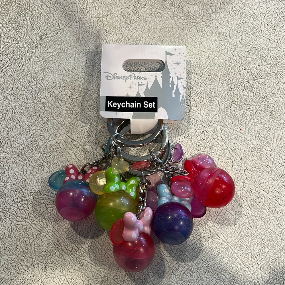 Disney Minnie Mouse keychain set brand new